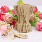 100PCS Multi Style Ring Folded Labels White/Kraft Handmade with Love Ring Price Labels Jewelry Tag Sticker Labels 6*1.2cm