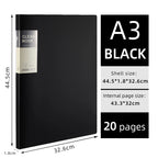 A3 Side-Loading Portfolio 8K Album for Children's Certificates, Artwork, Drawing Paper, and Poster Collection Folder