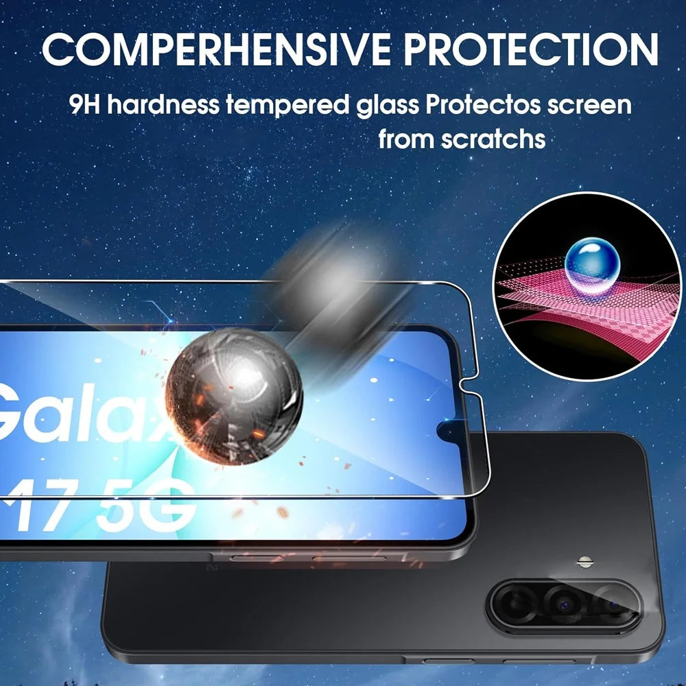 Tempered Glass For Samsung A16 A17 A18 A26 A27 A36 A37 A56 A57 Screen Protector Galaxy A55 A35 A15 A25 A24 Film A51 A52 A53 A54