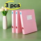 3pcs Large Capacity Plastic File Boxes for Office Use - Document, Personnel Records, Financial Accounting, and Invoice Storage