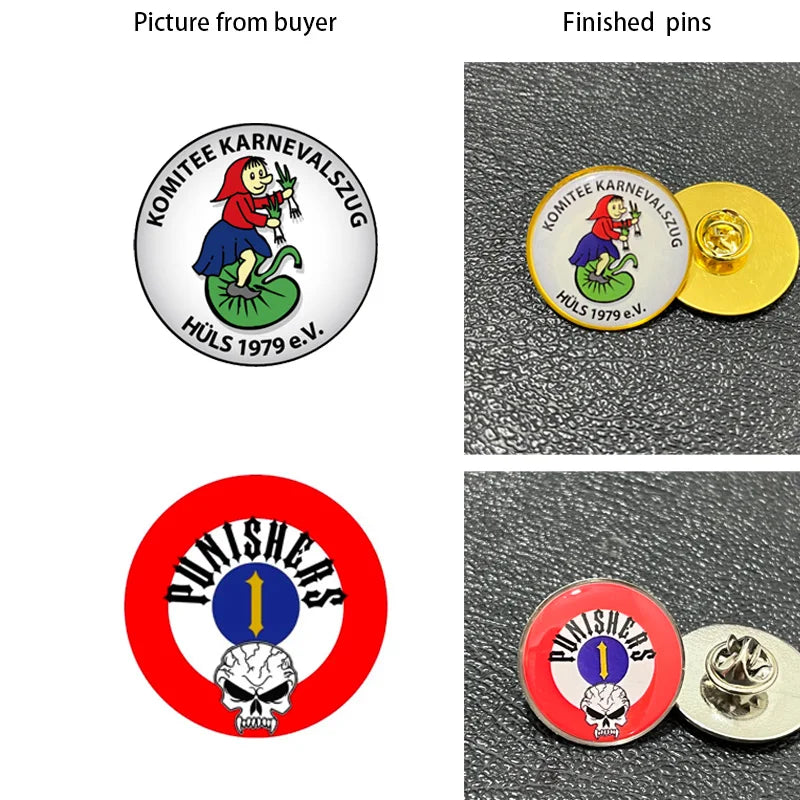 Shirley custom 100pcs  Metal Badges Lapel Pins Epoxy resin domed Printed label pins name alfileres personalizados para cuello