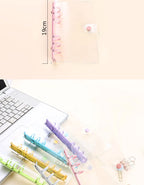 Lightweight Pvc Loose-Leaf Shell 6 Holes A6 Transparent Loose-Leaf Shell, Color Clip, Simple Candy Color Album Shell