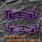 Custom Name Tags Embroidered Patches Personalized Text Badge with Iron on Backing