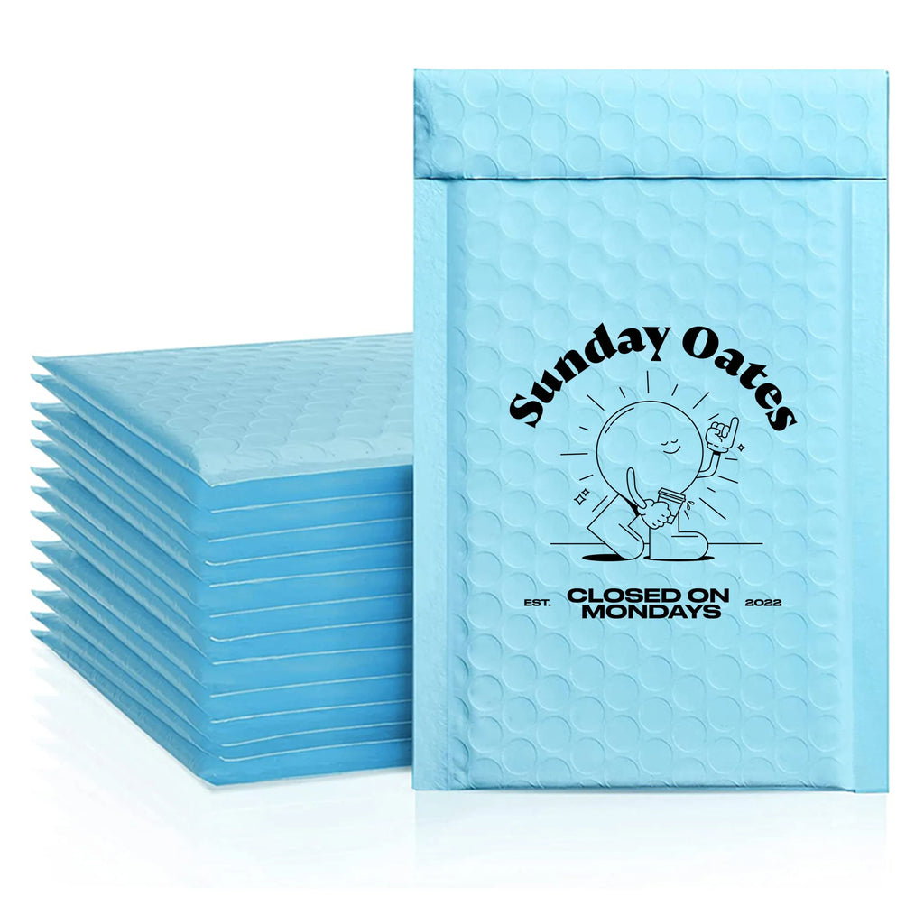 50pcs Poly Bubble Envelope Bags with Logo Printed Padded Shipping Envelopes With Bubble Mailing Bag Shipping Gift Packages Bags