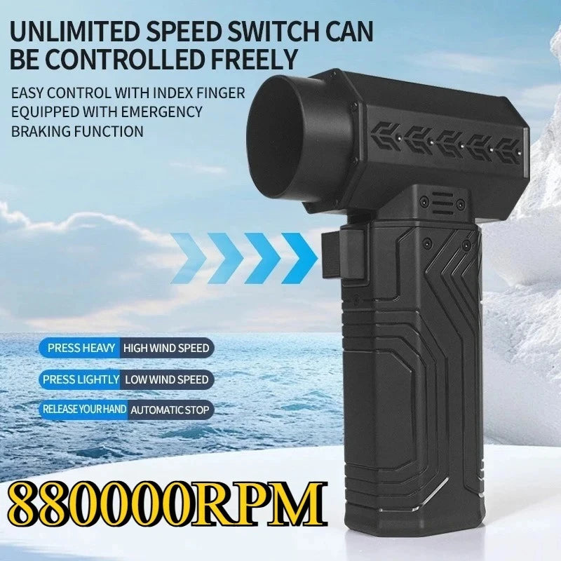 880000RPM High Speed  Mini Turbo Fan Air Blower 10000MAH 600g Thrust 70m/s Wind Brushless Duster leaf Removal Dryer keyboard