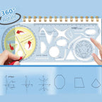 Rotary Multi-function Geometric Drawing Ruler Protractor Learning Measuring Tool Creative Stationery Gift School Office Supplies