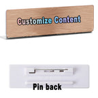 Personalized Name Tag Badges Identification Customized with Text&Logos, Stainless Steel Name for Clothing with Pin or Magnetic