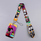 Cartoon Girl Credential Holder Cute Lanyards for Key Neck Strap For Card Badge Gym Keychain Keyring Accessories Gifts