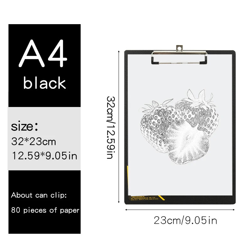 A3 Horizontal Waterproof Sketch Clipboard for Beginners - 4K Vertical Sketch Board for Drawing, 8K Writing Board for Adults