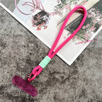 Cellphone Strap Candy Color Rope for Cards Metal Keyring Wrist Lanyard Keychain Portable Cellular Pendant Premium Hand Strap