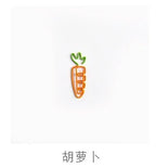 10Pcs Creative Vegetable Carrot Ice Cream Paper Clip Metal Bookmark  DIY Student Read Label Supplies Stationery