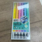 6pcs Erasable Highlighters Pastel Markers Dual Tip Fluorescent Pen for Art Drawing Doodling Marking School Office Stationery