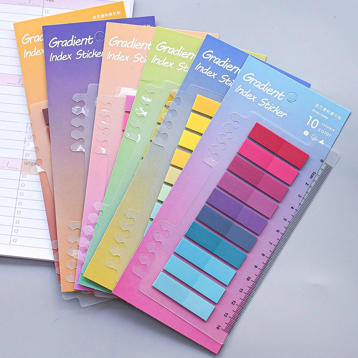 200 Sheets 6Series Color Sticky Notes  Self-Adhesives Memo Pad Bookmark Marker Memo Sticker Paper Office School Supplies