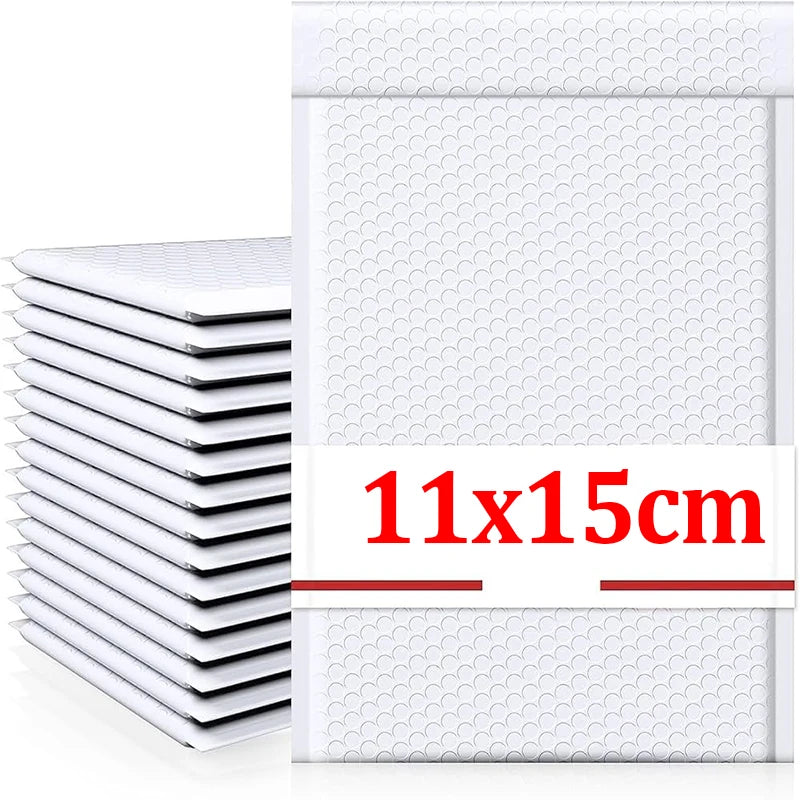 100-10Pcs Bubble Envelopes Bags White Waterproof Foam Bags Self Seal Packing Bags Mailers Shipping Envelope Storage Organizer