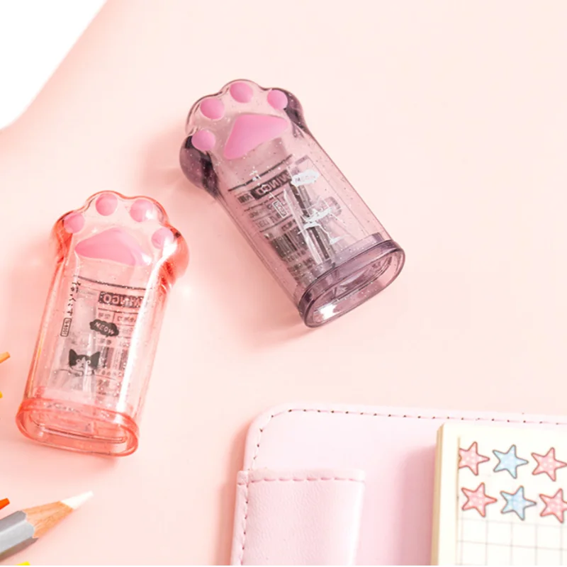 Kawaii Cat Paw Pencil Sharpener Cute Portable Kids School Stationery Gift