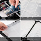 Professional Moisture-Proof Card Album | 900 Grids Double-Sided Pages with Portable Zipper Design