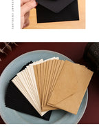 20/40/80PCS Classical White Black Kraft Blank Mini Paper Window Envelopes Wedding Invitation Envelope Gift Envelope