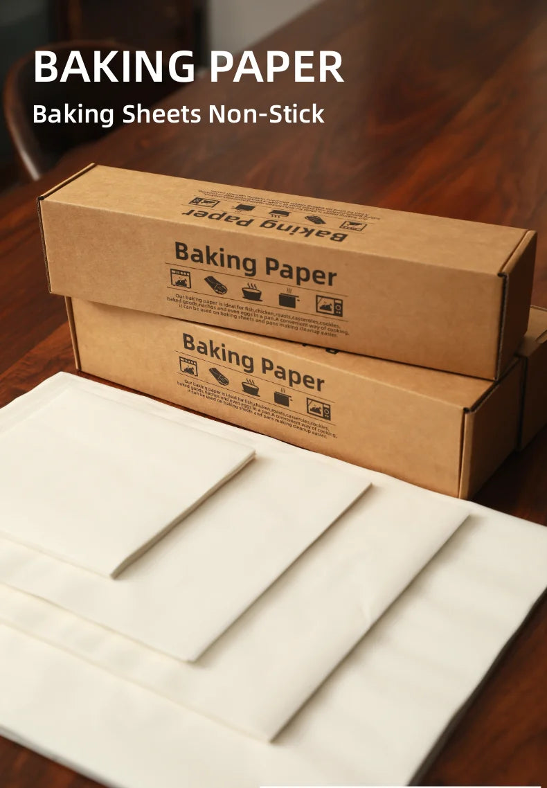 Parchment Paper Baking Paper Non-Stick Precut Square 4” to 12” Baking Sheets Oven Grilling Air Fryer Steaming Bread Cake Cookie