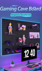 Gaming Gear Pegboard: Wall-Mounted, No-Punch, Study/Gaming Room – Figure Storage & Decor. Abundant Parts, Free Mix
