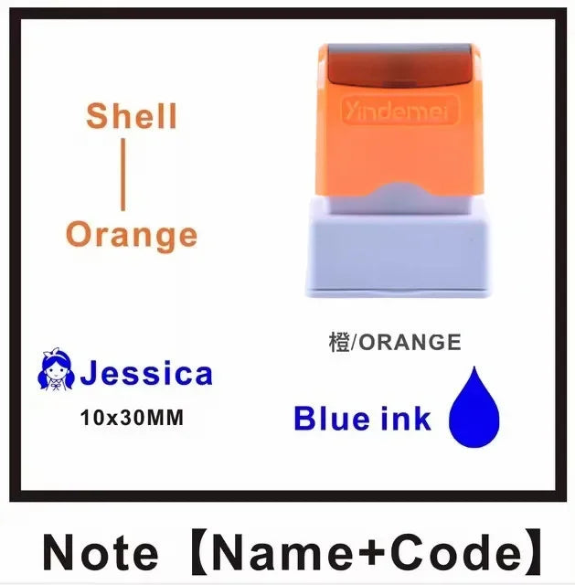 Customized Arabic Hebrew Name Stamp Waterproof Seal Custom Teacher Signature Student Child Cloth Ink Stamp Selfing-inking Stamp