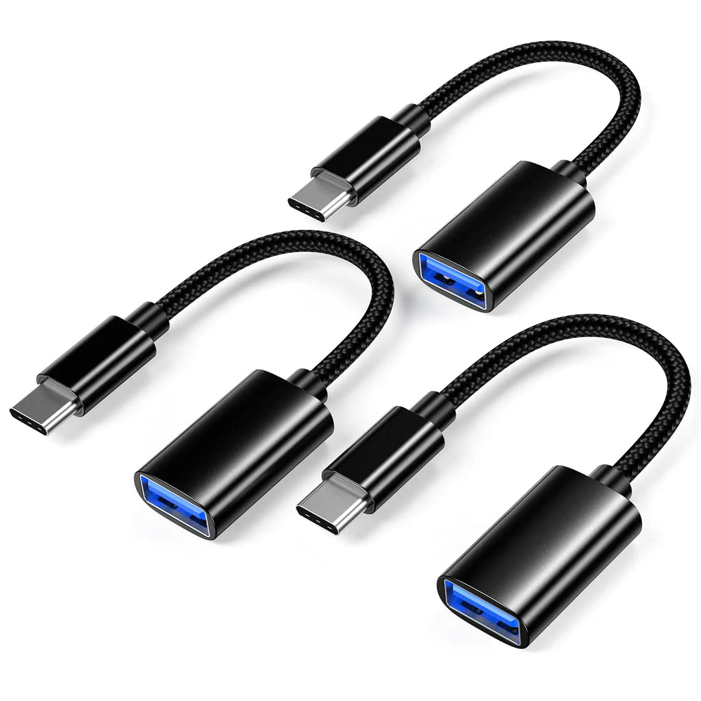 USB-C to USB Adapter, USB-C Male to USB Female OTG Data Cable, Suitable for MacBook Pro/Air, iPhone 16 Pro Max/16 Plus/16e/15
