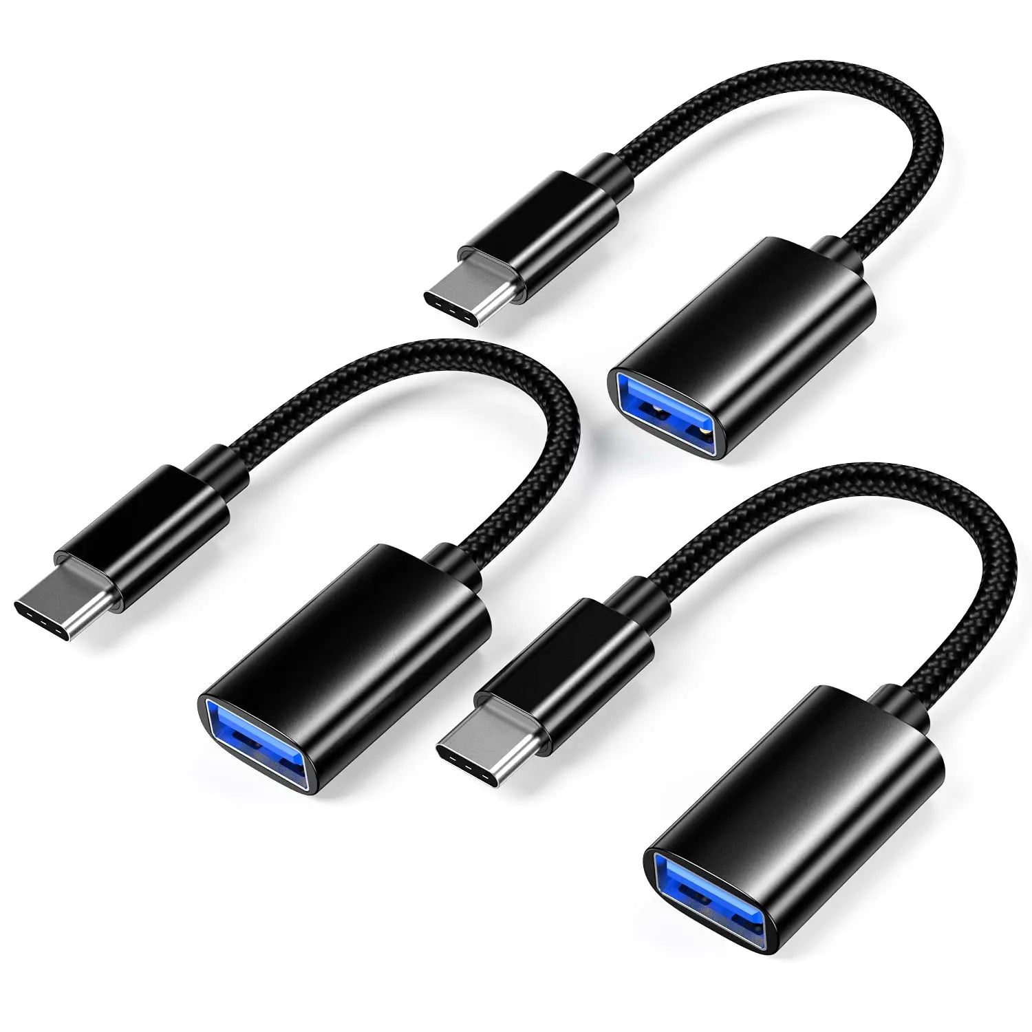 USB-C to USB Adapter, USB-C Male to USB Female OTG Data Cable, Suitable for MacBook Pro/Air, iPhone 16 Pro Max/16 Plus/16e/15
