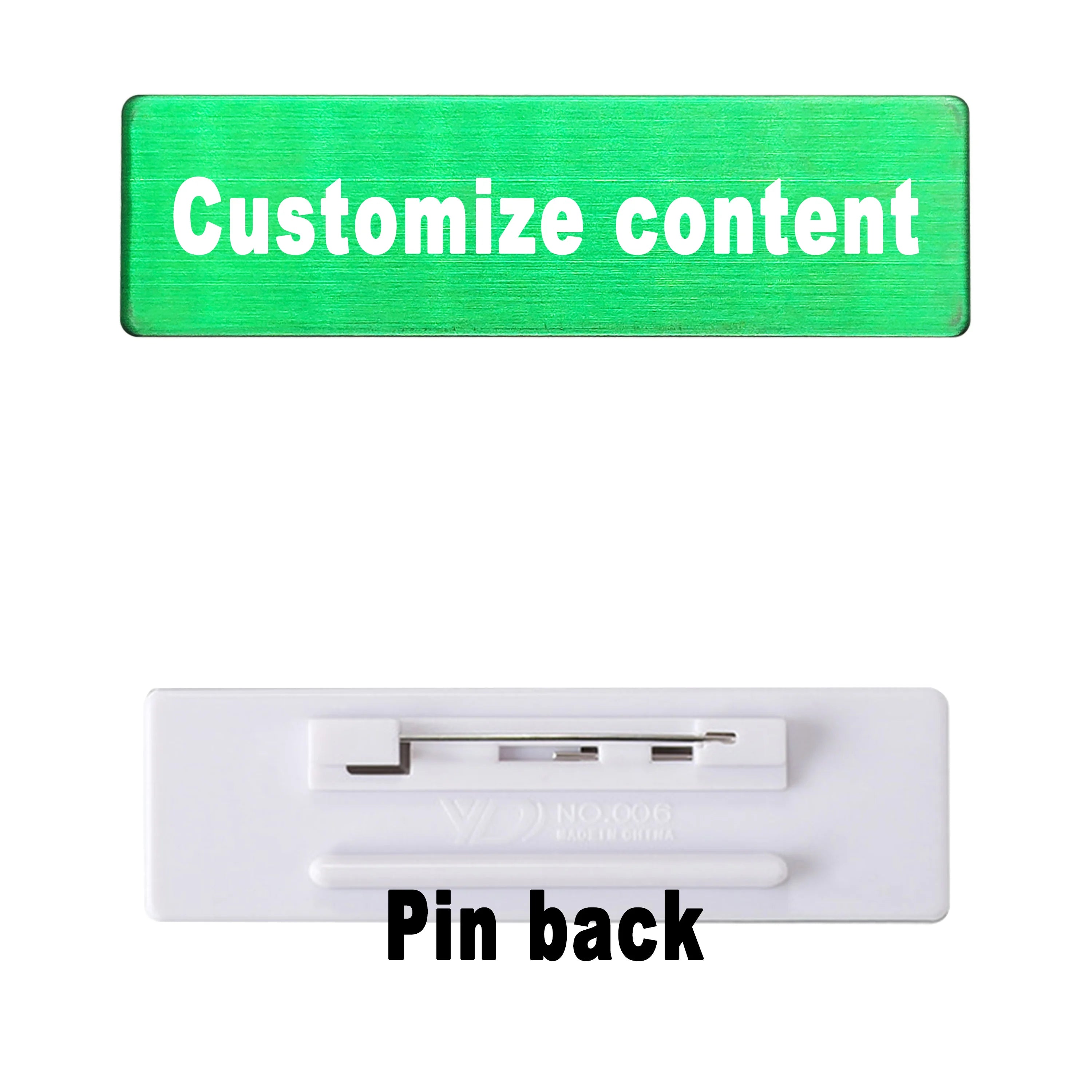 Engraved Personalized Name Tags with Magnet Clip or Pin - Custom Mailbox NameplatevDoor Number, Warning Sign
