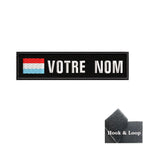 1PC 10cmX2.5cm Custom Name Flag Patch Stripes Badge Iron On Or Hook Loop Armband Germany Luxembourg Armenia Serbia Singapore