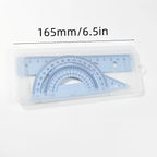 Multi functional geometric ruler set, protractor, triangle ruler, ruler, manual measurement and drawing tool
