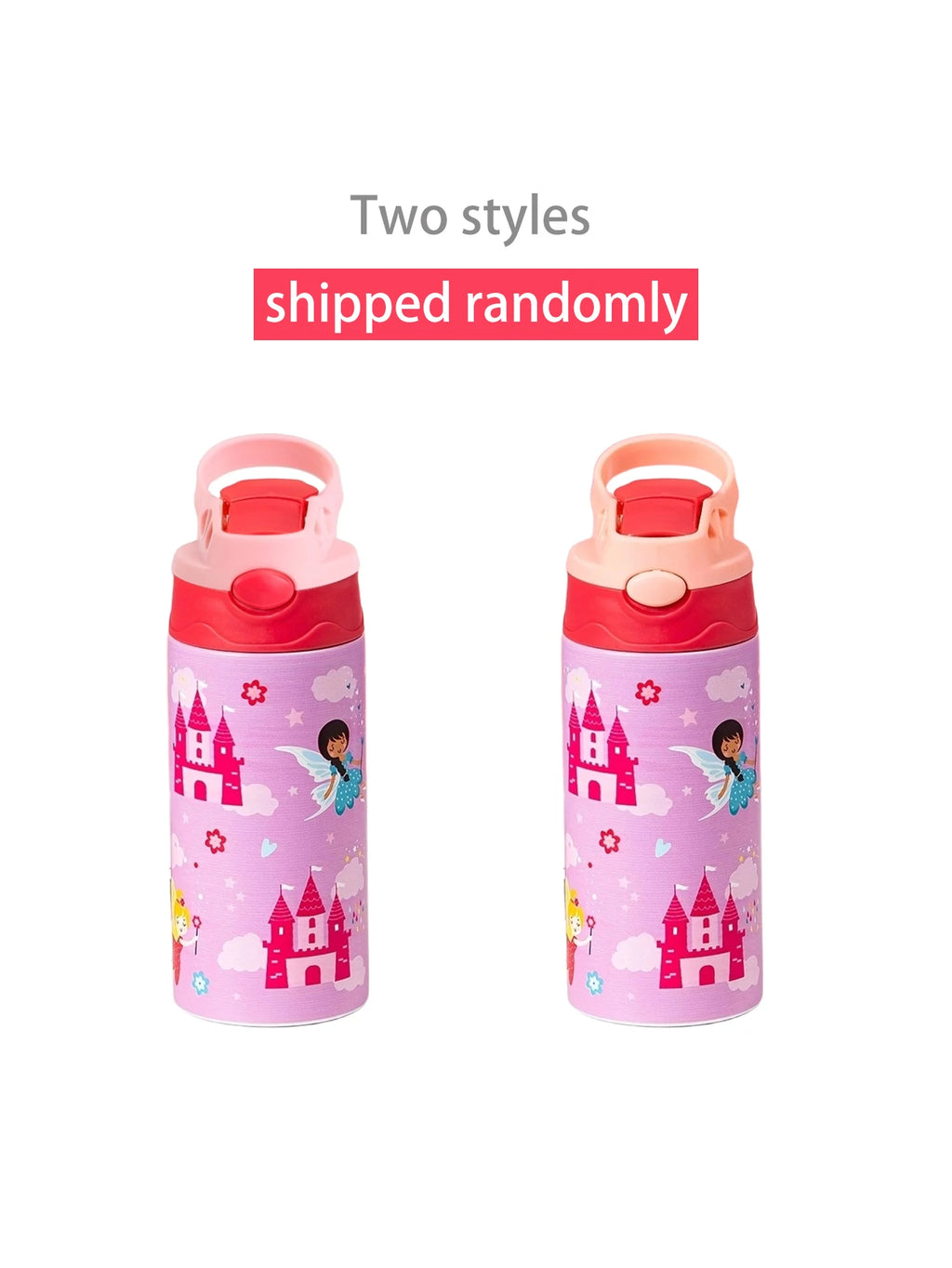 12OZ/350ml Cartoon Pattern Thermos Cup Stainless Steel Insulated Bottle Cute Thermos Kettle Outdoor Portable Handheld Cup