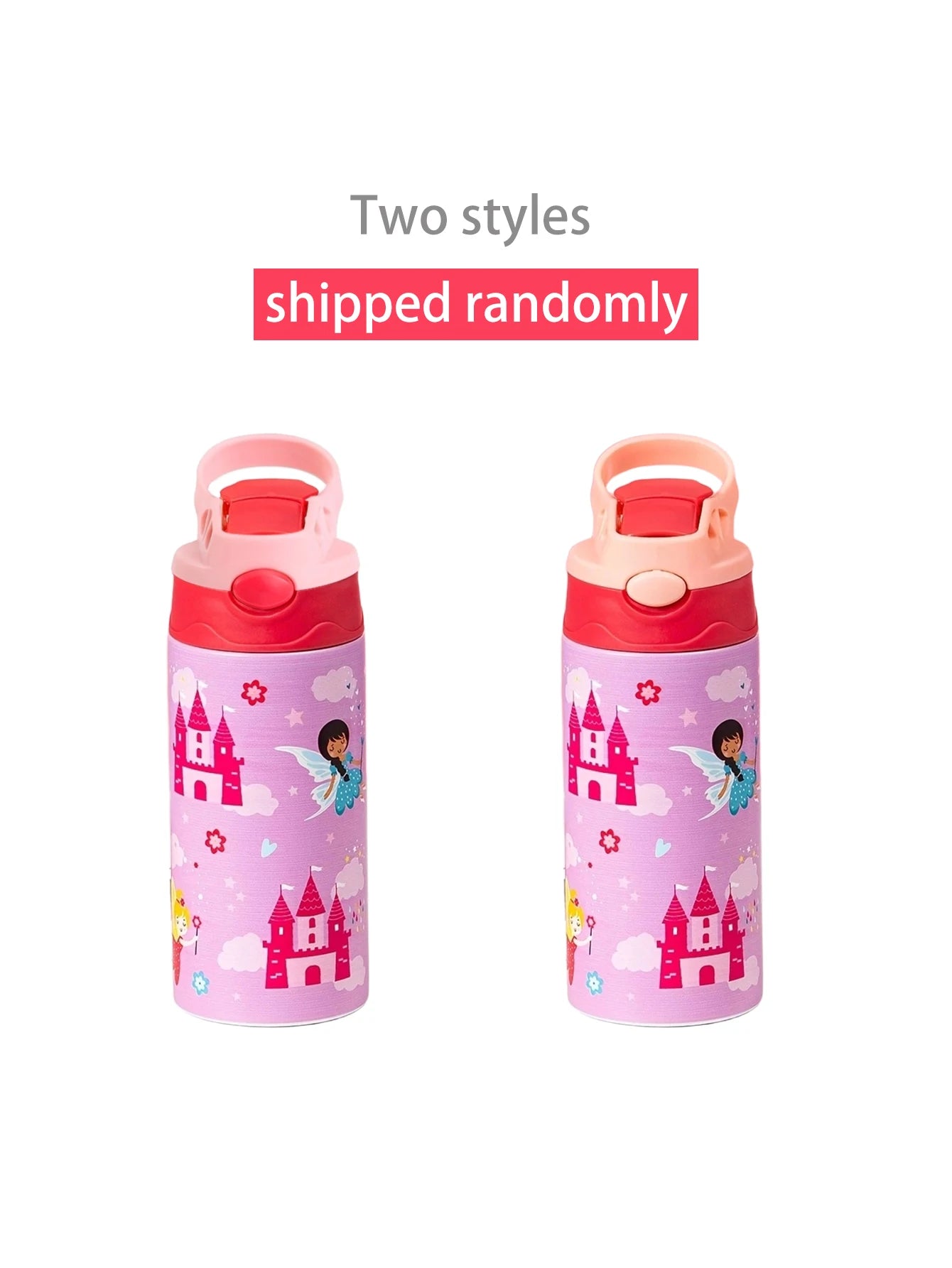 12OZ/350ml Cartoon Pattern Thermos Cup Stainless Steel Insulated Bottle Cute Thermos Kettle Outdoor Portable Handheld Cup