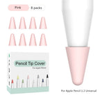 8pcs Soft Silicone Nib Cover For Apple Pencil 1 2 Tip Case Sleeve For Apple Pencil 1st 2nd Gen Touchscreen Stylus Pen Nib Case