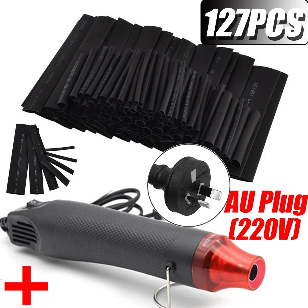 580/328/127PCS Heat Shrink Tubing Wrapping Kit 2:1 Shrinkable Wire Shrinking Wrap Tubing Wire Connect Cover Protection Sleeving