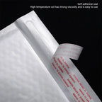 50Pcs Bubble Envelopes White Foam Shipping Bags Poly Bubble Mailers Pad Self Seal Packing Bags for Magazine 15cm 18cm 23cm 25cm