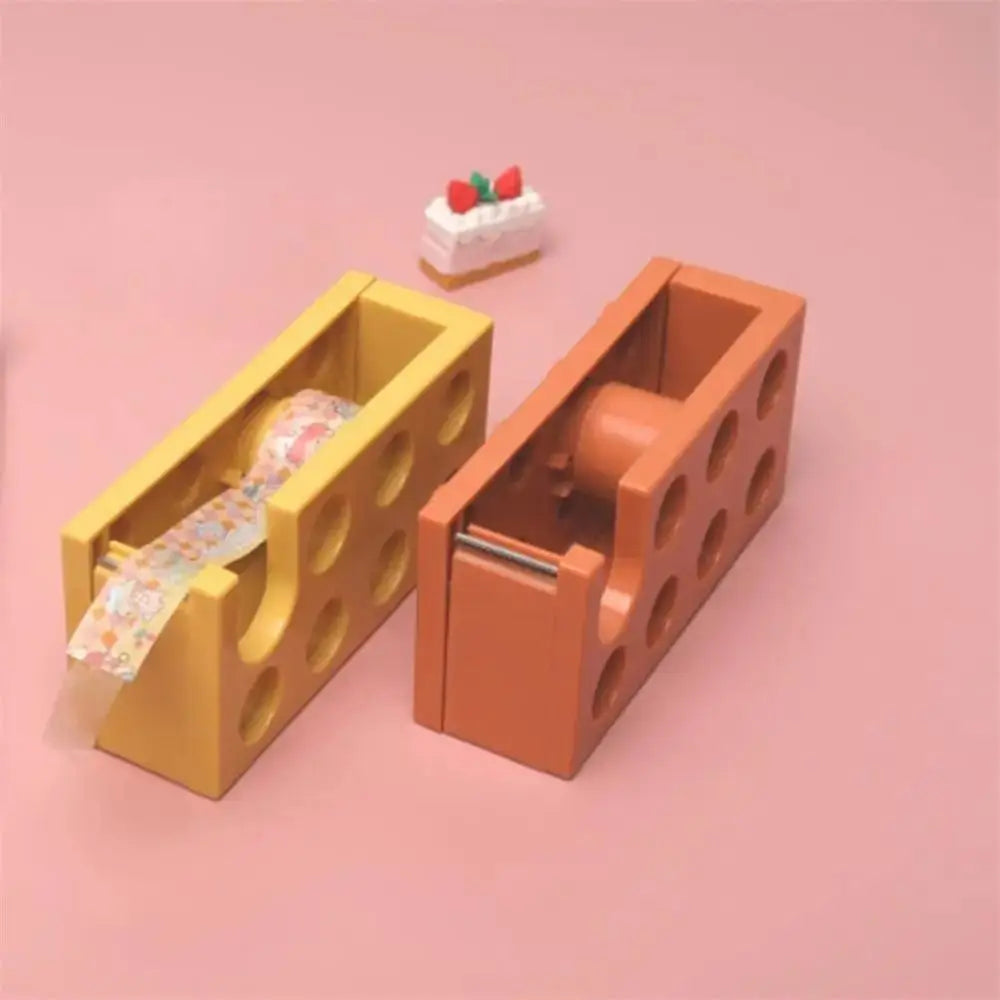 Building Block Adhesive Tape Holder Paper Tape Masking Tape Tape Dispenser Multi-color Plastic Roller Tape Holder