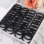 10-100pcs New Women High Elasticity Black Headband Hair Accessories Lazy Tie Hair Sturdy and Durable High Ponytail Rubber Band