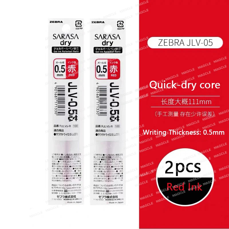 ZEBRA SARASA Dry airfitgrip Gel Pen 0.5/0.4mm Black Core Quick-Drying Smooth Writing Stylos boligrafo gel Stationery for school