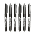 6PCs/Set Permanent Marker Pen Fine Point Waterproof Markers Thin Nib Crude Nib Black Blue Red Ink 1.5mm Fine Color Marker Pens