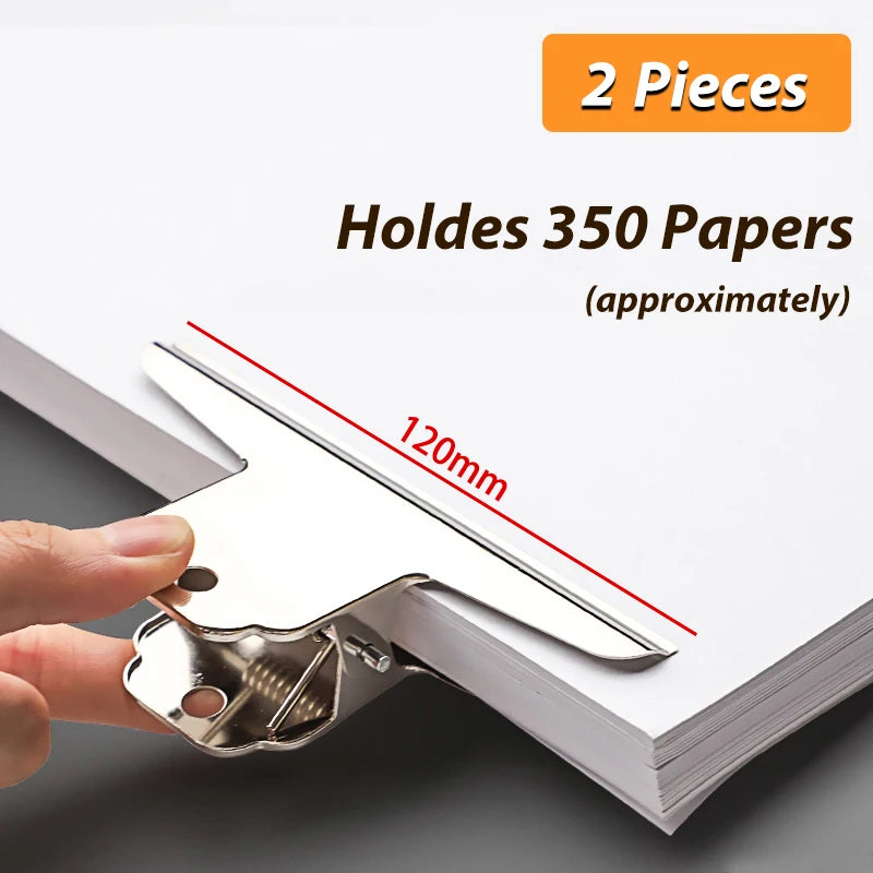 Stainless Steel Multi-functional Metal Clamp Paper Clips Strong Binder School Office Household Stationery Supplies