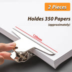 Stainless Steel Multi-functional Metal Clamp Paper Clips Strong Binder School Office Household Stationery Supplies