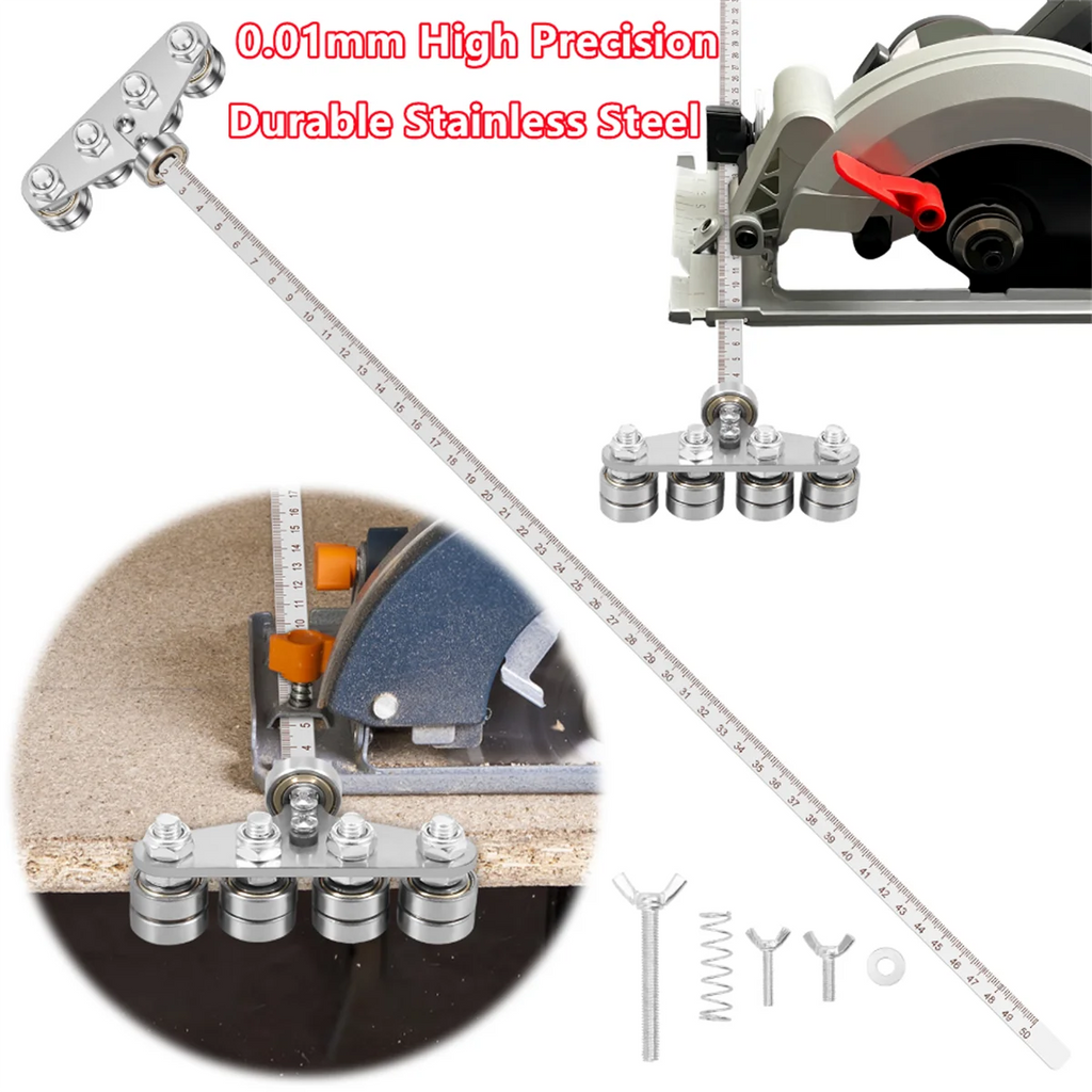 Positioning Calipers for Precise Measurements Easy Wood Cutting Precision Cutting Guide for Circular Saws Adjustable Guide Rail
