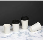 50pcs/pack Kraft Paper Bubble Tea Cup Double-layer Heat-insulating Paper Cup Disposable Thick Hollow Coffee Cup Accept Customize