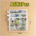 1/3/6PCS Storage Bag Mesh ZipperToy Building Block Puzzle Sub-package Children Particle Zipper Transparent Finishing Storage