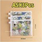 1/3/6PCS Storage Bag Mesh ZipperToy Building Block Puzzle Sub-package Children Particle Zipper Transparent Finishing Storage
