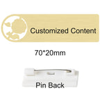 Customized Brooch Pin Personalize Engrave Your Text Logo Business ID Plate Copper Letterbox Mailbox Tag Name Badges
