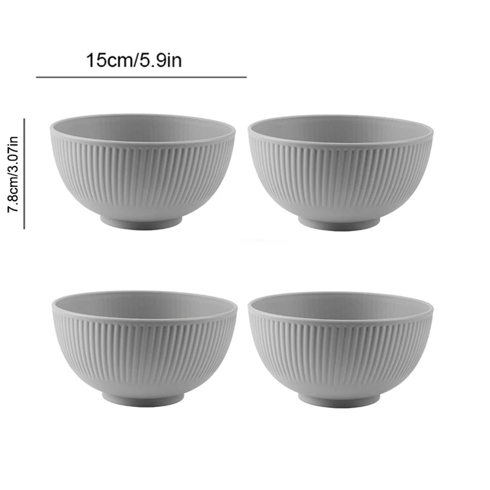 4/16Pcs Wheat Straw Tableware Set Eco Friendly Unbreakable Dinnerware Kitchen Cutlery Kids Dishes Eating Cutlery Camping