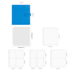 PLRBOK A5 D Shape 3 Ring Refillable Photo Album with Magnetic Buckle,Glitter PU Leather Binder Cover,10×15 15×21 1/2/4 Pockets
