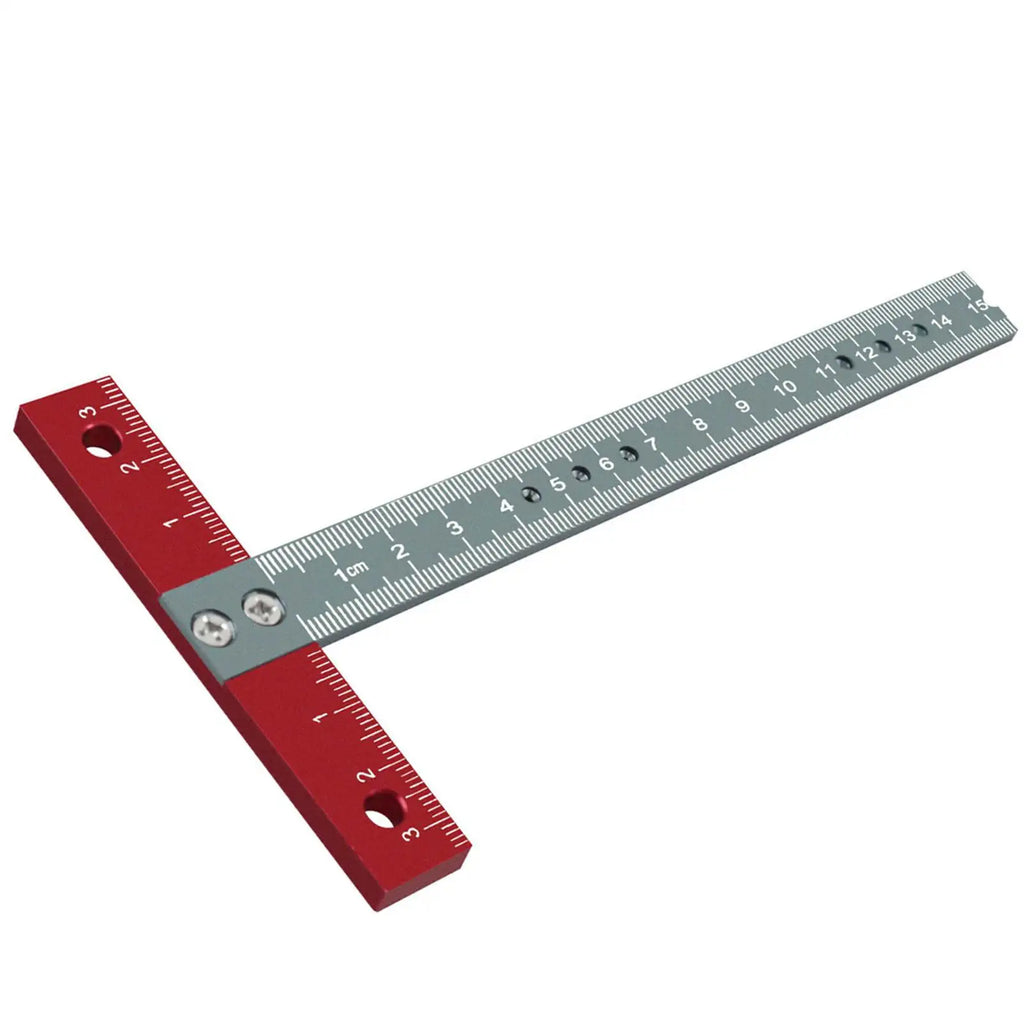 Aluminum Alloy Fusion T Square High Precision for Drafting Metal Woodworking Layout with Scale and 90 Degree Reference