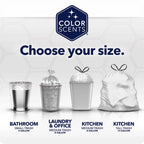 Medium Drawstring Trash Bags with Simply Clean Scent, 8-Gallon, 40 Count, Microban Protection