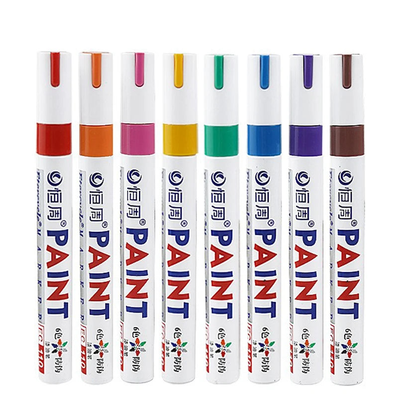 1/3/6/12 Colors Permanent Paint Marker White/Gold/silver Markers for Car Tire Tread Rubber Fabric Paint Metal Paint Marker Pens